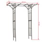 Nature Gartenbogen Metall 114x66x232 cm Schwarz Nature Gartenbogen Metall 114x66x232 cm Schwarz