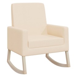 vidaXL Schaukelstuhl Creme Stoff