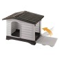 Ferplast Hundehütte Villa 70 Grau 73 x 59 x 53 cm 87253099 Ferplast Hundehütte Villa 70 Grau 73 x 59 x 53 cm 87253099