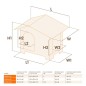 Ferplast Hundehütte Villa 70 Grau 73 x 59 x 53 cm 87253099 Ferplast Hundehütte Villa 70 Grau 73 x 59 x 53 cm 87253099
