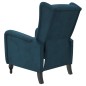 Massagesessel Blau Samt Massagesessel Blau Samt