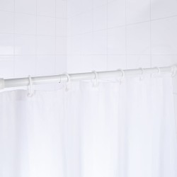 RIDDER Duschvorhangstange Ausziehbar 110 - 185 cm Weiß 55201