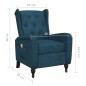 Massagesessel Blau Samt Massagesessel Blau Samt