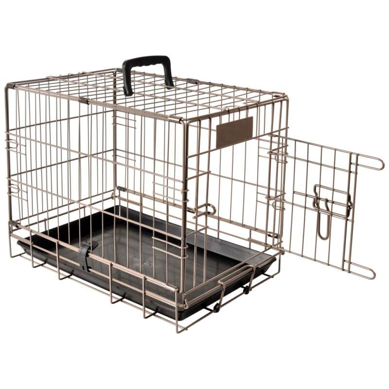FLAMINGO Transportkäfig Ebo 47 x 31 x 38 cm Braun-Metallic 517579 FLAMINGO Transportkäfig Ebo 47 x 31 x 38 cm Braun-Metallic 517579