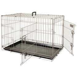 FLAMINGO Transportkäfig Ebo 109 x 70 x 77 cm Braun-Metallic 517583
