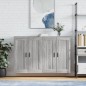 Wandschränke 2 Stk. Grau Sonoma Holzwerkstoff Wandschränke 2 Stk. Grau Sonoma Holzwerkstoff