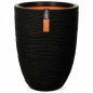 Capi Blumentopf Nature Rib Elegant Niedrig 46 x 58 cm Schwarz KBLR783 Capi Blumentopf Nature Rib Elegant Niedrig 46 x 58 cm Schwarz KBLR783