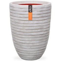 Capi Blumenkübel Nature Row Elegant Niedrig 46x58 cm Elfenbein KRWI783   