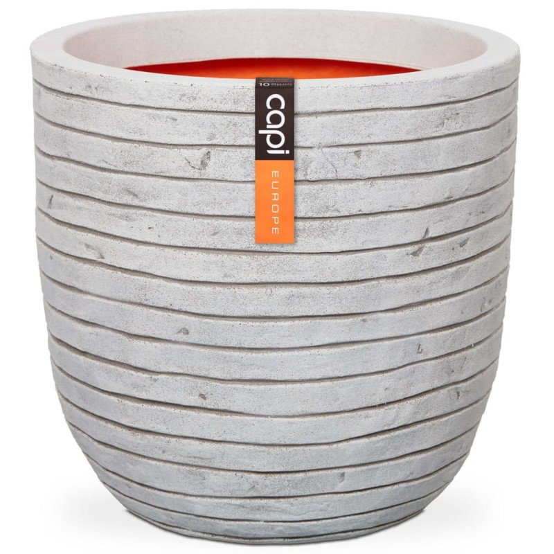 Capi Blumentopf Nature Row Rund 35x34 cm Elfenbein KRWI932 Capi Blumentopf Nature Row Rund 35x34 cm Elfenbein KRWI932