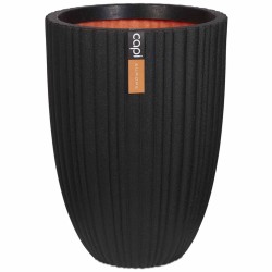 Capi Vase Urban Tube Elegant Niedrig 46 x 58 cm Schwarz KBLT783 