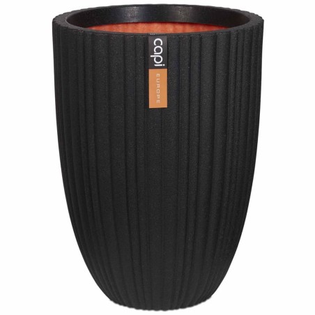 Capi Vase Urban Tube Elegant Niedrig 46 x 58 cm Schwarz KBLT783 