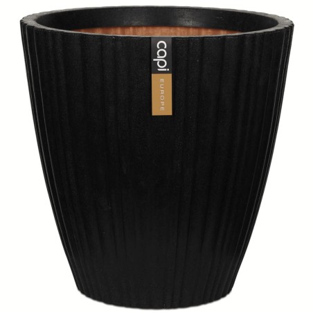 Capi Blumenkübel Urban Tube Konisch 55x52 cm Schwarz KBLT802