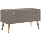 Hocker mit Stauraum 3 Stk. Grau Samt Hocker mit Stauraum 3 Stk. Grau Samt