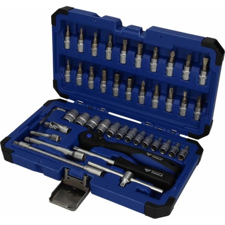 BRILLIANT TOOLS 45-tlg. Steckschlüsselsatz 1/4" Stahl