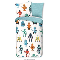 Good Morning Kinder-Bettwäsche-Set Robots 135×200 cm