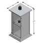 FMD Beistelltisch mit Tür 57,4 cm Eichenbraun FMD Beistelltisch mit Tür 57,4 cm Eichenbraun