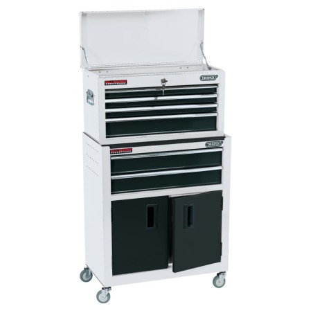 Draper Tools Werkzeugschrank und Werkzeugtruhe 61,6×33×99,8 cm Weiß