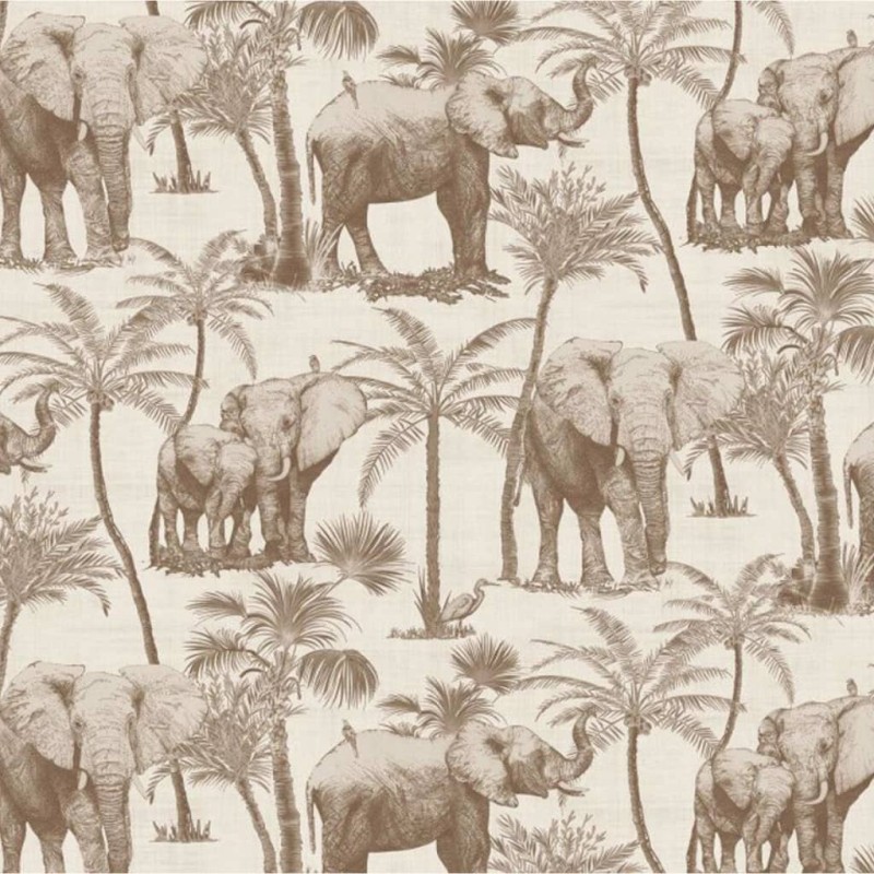 DUTCH WALLCOVERINGS Tapete Elephant Grove Beige DUTCH WALLCOVERINGS Tapete Elephant Grove Beige