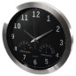 Perel Wanduhr 35,5 cm Schwarz und Silbern Perel Wanduhr 35,5 cm Schwarz und Silbern