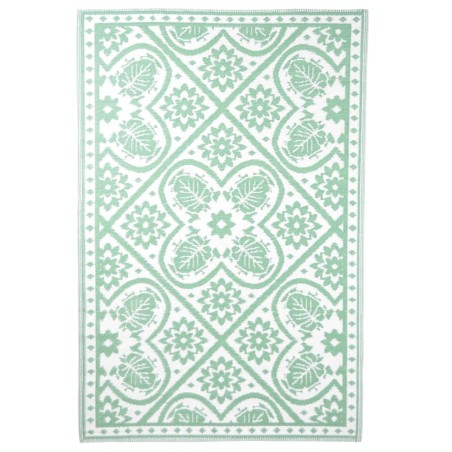 Esschert Design Outdoor-Teppich 182x122 cm Fliesendesign Grün und Weiß