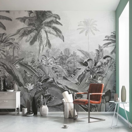 Komar Fototapete Amazonia Schwarz und Weiß 400x250 cm