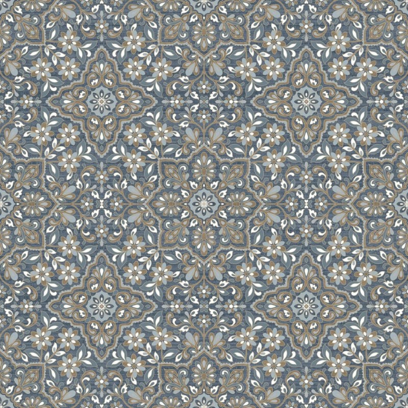 Homestyle Tapete Portugese Tiles Braun und Blau Homestyle Tapete Portugese Tiles Braun und Blau