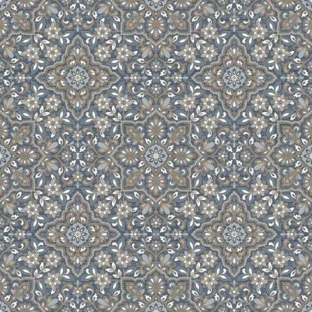 Homestyle Tapete Portugese Tiles Braun und Blau