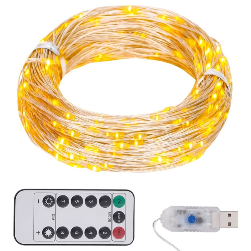 LED-Lichterkette mit 300 LEDs Warmweiß 30 m LED-Lichterkette mit 300 LEDs Warmweiß 30 m