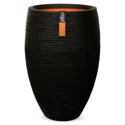 Capi Vase Nature Rib Elegant Deluxe 45x72 cm Schwarz