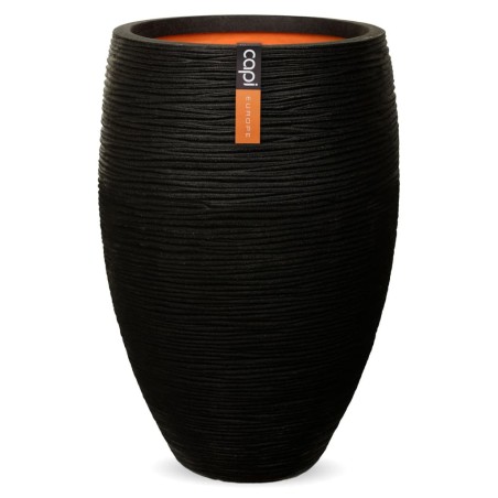 Capi Vase Nature Rib Elegant Deluxe 45x72 cm Schwarz