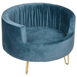FLAMINGO Hundesofa VIVI Petrolblau 48x48x33 cm