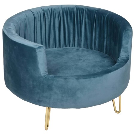 FLAMINGO Hundesofa VIVI Petrolblau 48x48x33 cm