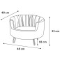 FLAMINGO Hundesofa VIVI Petrolblau 48x48x33 cm FLAMINGO Hundesofa VIVI Petrolblau 48x48x33 cm