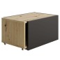 FMD Ausziehbarer Couchtisch Artisan-Eiche und Schwarz FMD Ausziehbarer Couchtisch Artisan-Eiche und Schwarz