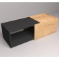 FMD Ausziehbarer Couchtisch Artisan-Eiche und Schwarz FMD Ausziehbarer Couchtisch Artisan-Eiche und Schwarz