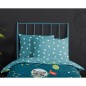 Good Morning Kinder-Bettwäsche-Set SPACY 120x150 cm Petrolblau Good Morning Kinder-Bettwäsche-Set SPACY 120x150 cm Petrolblau