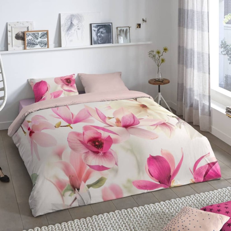 Good Morning Bettwäsche-Set MAGNA 240x200/220 cm Rosa Weiß Good Morning Bettwäsche-Set MAGNA 240x200/220 cm Rosa Weiß