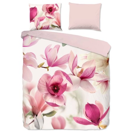 Good Morning Bettwäsche-Set MAGNA 240x200/220 cm Rosa Weiß