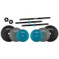 Avento Verstellbares Hantelset 20 kg Schwarz, Blau und Grau Avento Verstellbares Hantelset 20 kg Schwarz, Blau und Grau