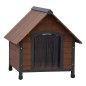 @Pet Hundehütte mit Lamellentür Rustique Braun 102x82x87 cm @Pet Hundehütte mit Lamellentür Rustique Braun 102x82x87 cm