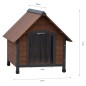 @Pet Hundehütte mit Lamellentür Rustique Braun 102x82x87 cm @Pet Hundehütte mit Lamellentür Rustique Braun 102x82x87 cm
