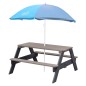 AXI Kinder Picknicktisch Nick mit Regenschirm Braun und Grau AXI Kinder Picknicktisch Nick mit Regenschirm Braun und Grau