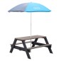 AXI Kinder Picknicktisch Nick mit Regenschirm Braun und Grau AXI Kinder Picknicktisch Nick mit Regenschirm Braun und Grau