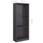 vidaXL Bücherregal 3 Fächer Hochglanz-Grau 40x24x108 cm Holzwerkstoff vidaXL Bücherregal 3 Fächer Hochglanz-Grau 40x24x108 cm Holzwerkstoff