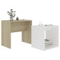vidaXL Couchtisch-Set Weiß Sonoma-Eiche 48x30x45 cm Holzwerkstoff vidaXL Couchtisch-Set Weiß Sonoma-Eiche 48x30x45 cm Holzwerkstoff