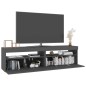 vidaXL TV-Schränke 2 Stk. mit LED-Leuchten Grau 75x35x40 cm vidaXL TV-Schränke 2 Stk. mit LED-Leuchten Grau 75x35x40 cm