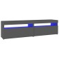 vidaXL TV-Schränke 2 Stk. mit LED-Leuchten Grau 75x35x40 cm vidaXL TV-Schränke 2 Stk. mit LED-Leuchten Grau 75x35x40 cm