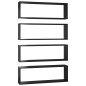 vidaXL Würfelregale 4Stk. Hochglanz-Schwarz 80x15x26,5cm Holzwerkstoff vidaXL Würfelregale 4Stk. Hochglanz-Schwarz 80x15x26,5cm Holzwerkstoff