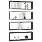 vidaXL Würfelregale 4Stk. Hochglanz-Schwarz 80x15x26,5cm Holzwerkstoff vidaXL Würfelregale 4Stk. Hochglanz-Schwarz 80x15x26,5cm Holzwerkstoff