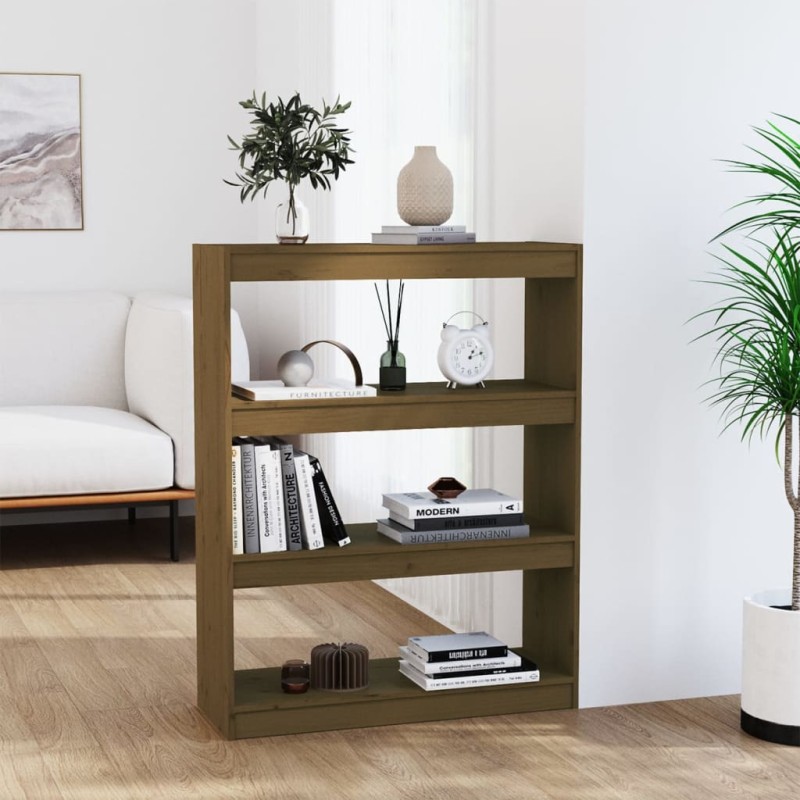 vidaXL Bücherschrank/Raumteiler Honigbraun 80x30x103,5 cm Kiefernholz vidaXL Bücherschrank/Raumteiler Honigbraun 80x30x103,5 cm Kiefernholz